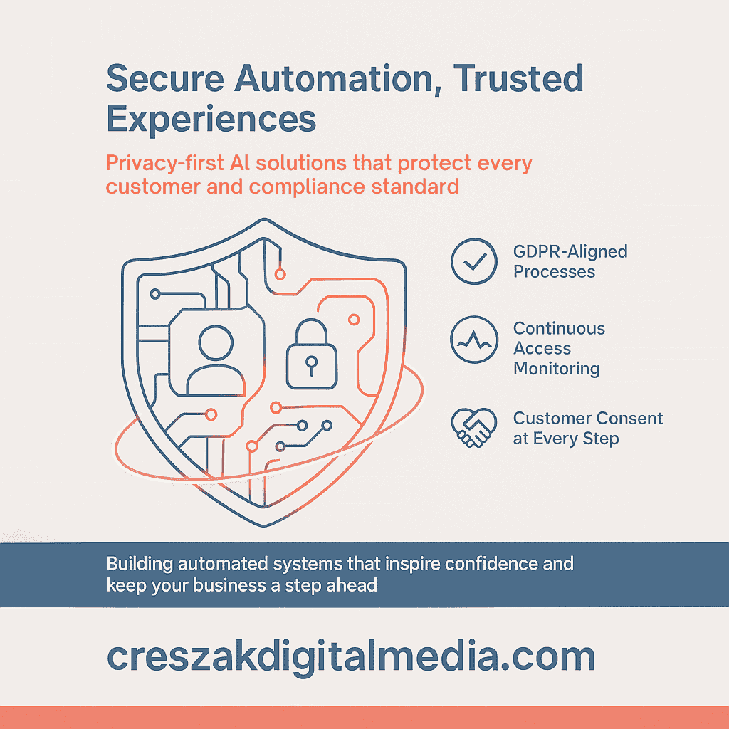 Building secure automation systems that protect customers and businesses with Ai Automation Services by CresZak Digital Media