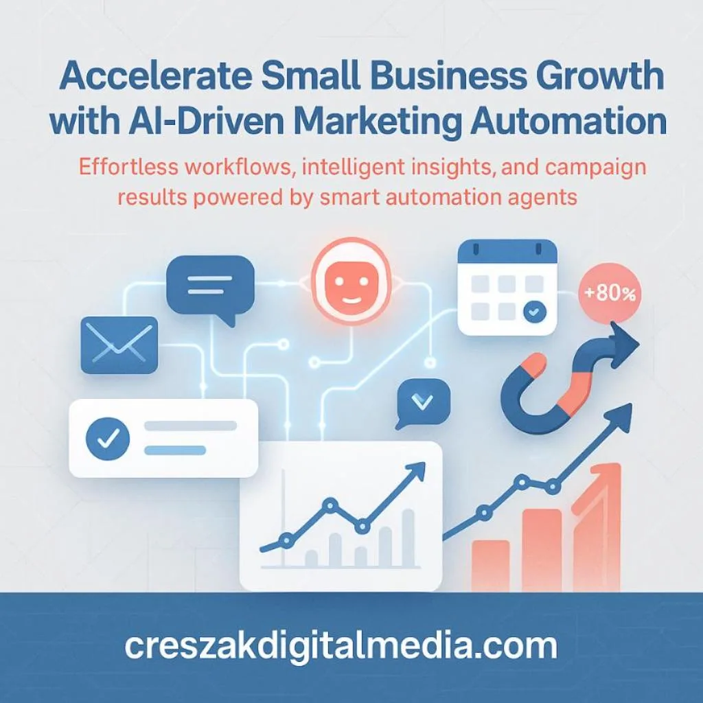 CresZak Digital Media AI Automation Services improving small business marketing efficiency.
