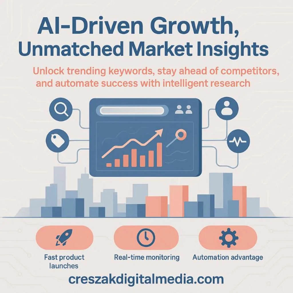 AI-Driven Keyword Research and Market Intelligence with CresZak Digital Media Amazon SEO Services