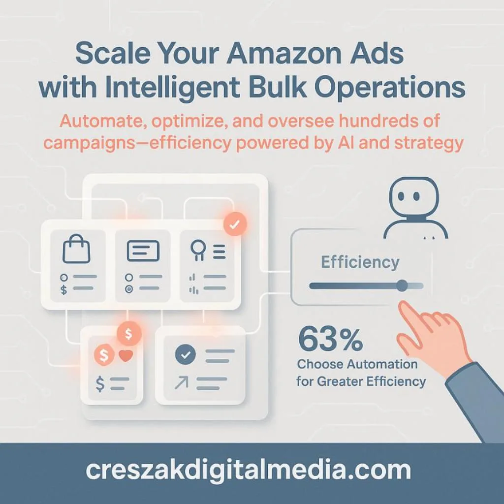 Scaling Amazon Ad Performance Through Bulk Operations with CresZak Digital Media Amazon SEO Services
