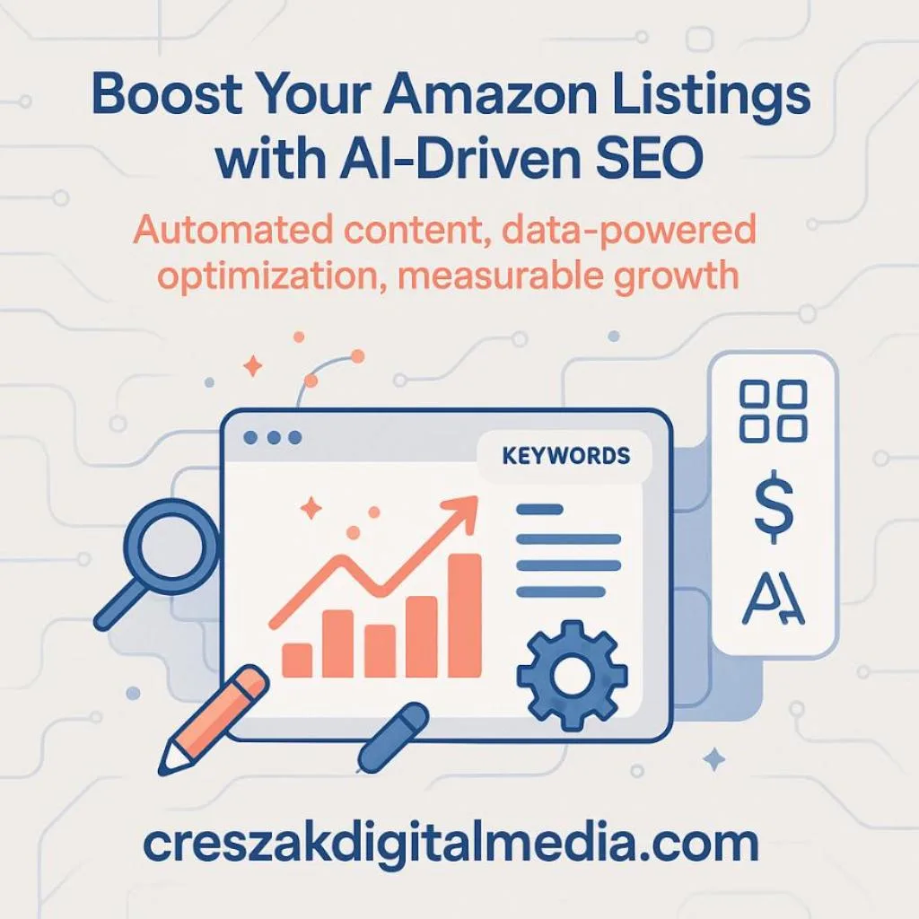 Using AI with Amazon SEO Services for Better Listing Performance by CresZak Digital Media