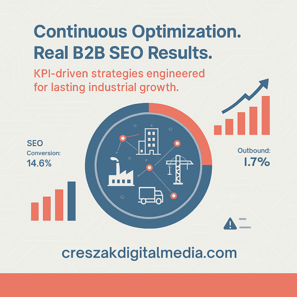 Continuous optimization powered by real B2B SEO performance reporting for business industry growth