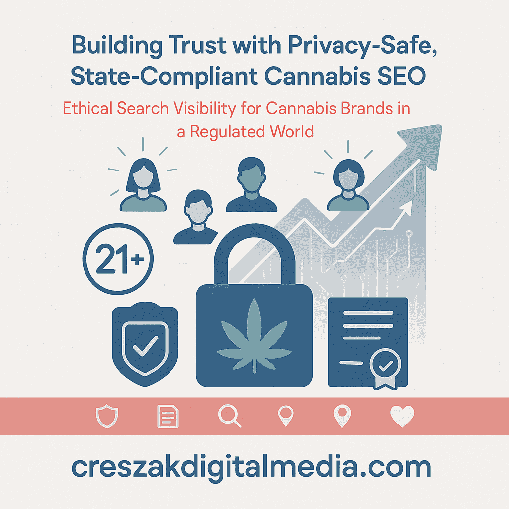 Building trust through state-compliant privacy-safe SEO services for cannabis brands by CresZak Digital Media