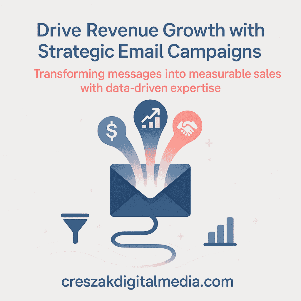 Revenue growth through strategic email campaigns by a results-driven Email Marketing Agency, CresZak Digital Media