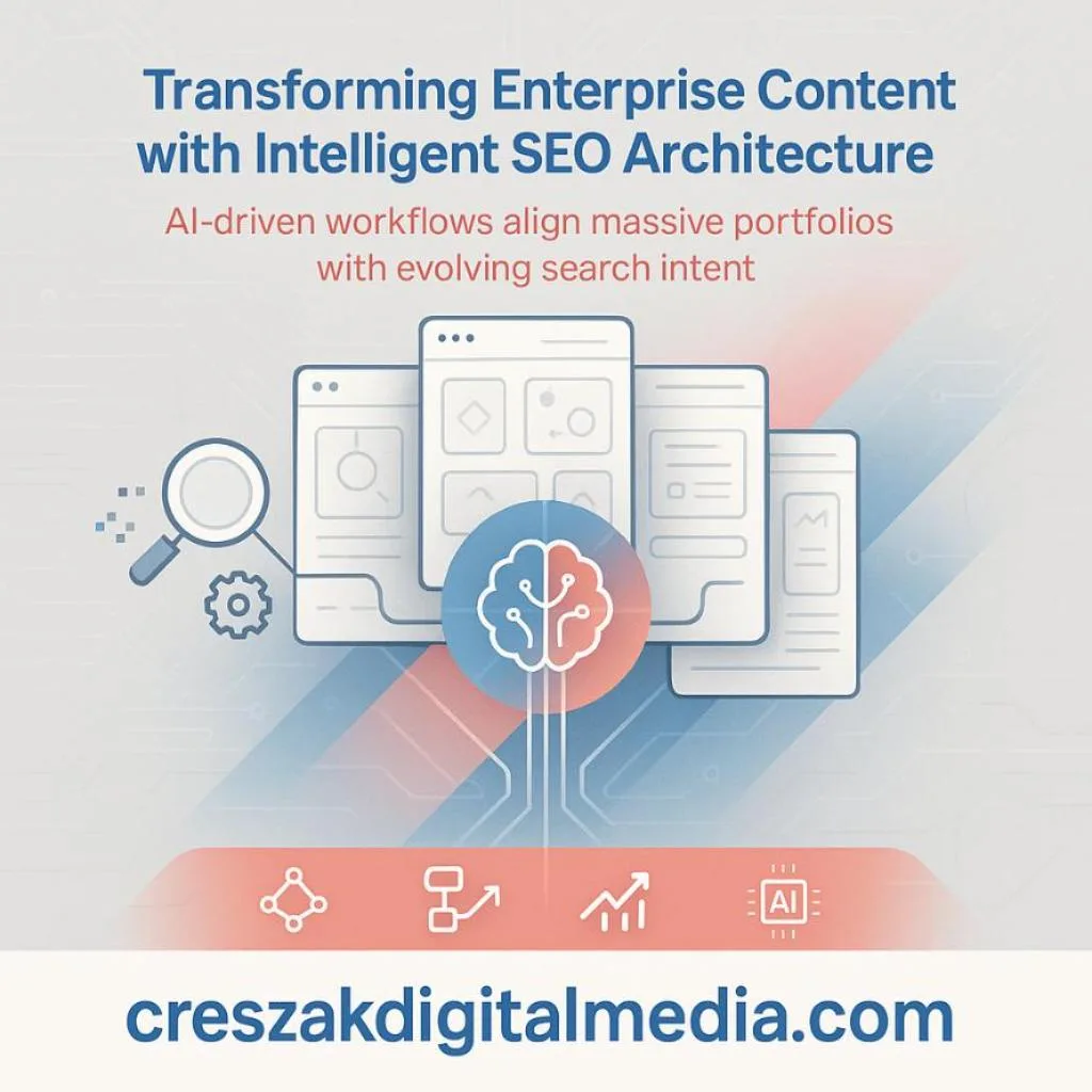 Intelligent SEO Architecture for Large-Scale Content by CresZak Digital Media Enterprise SEO Services