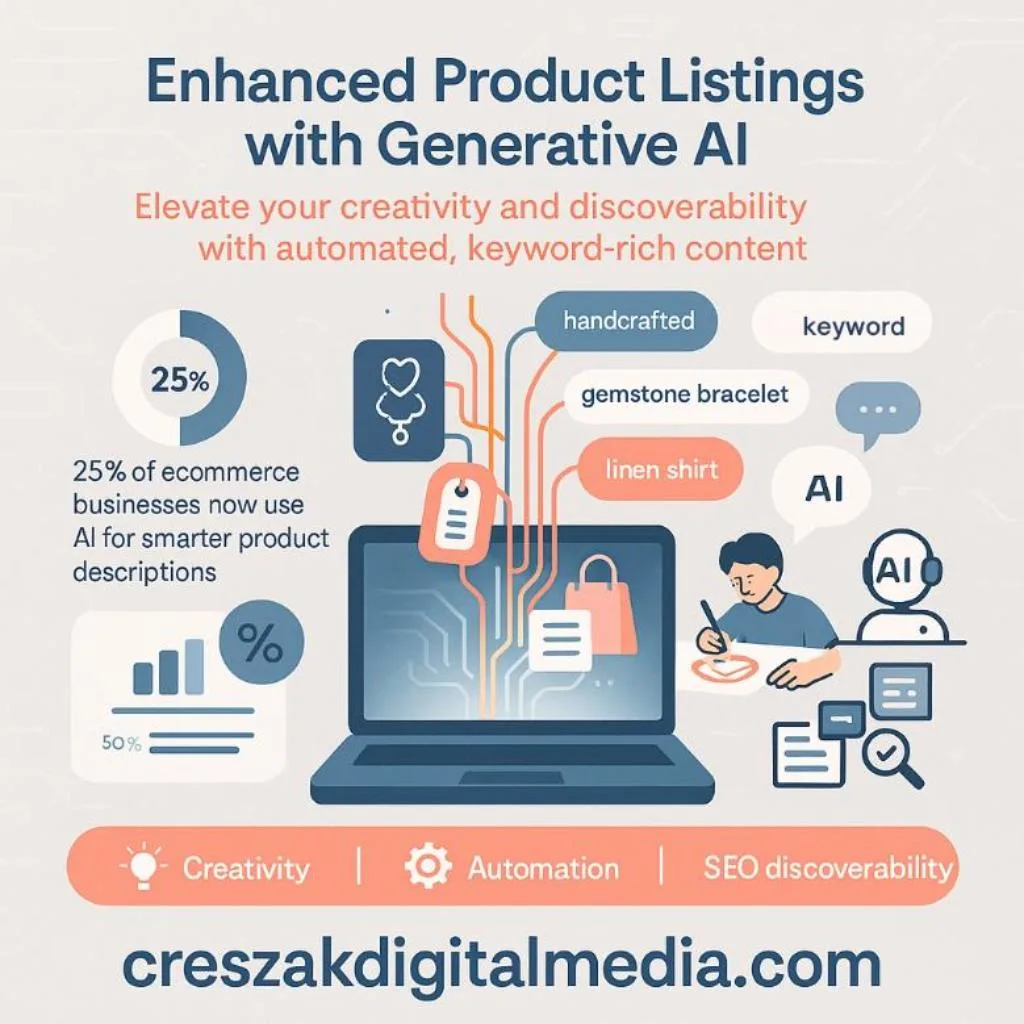 Enhancing Product Listings with Language Models via CresZak Digital Media Etsy SEO Services