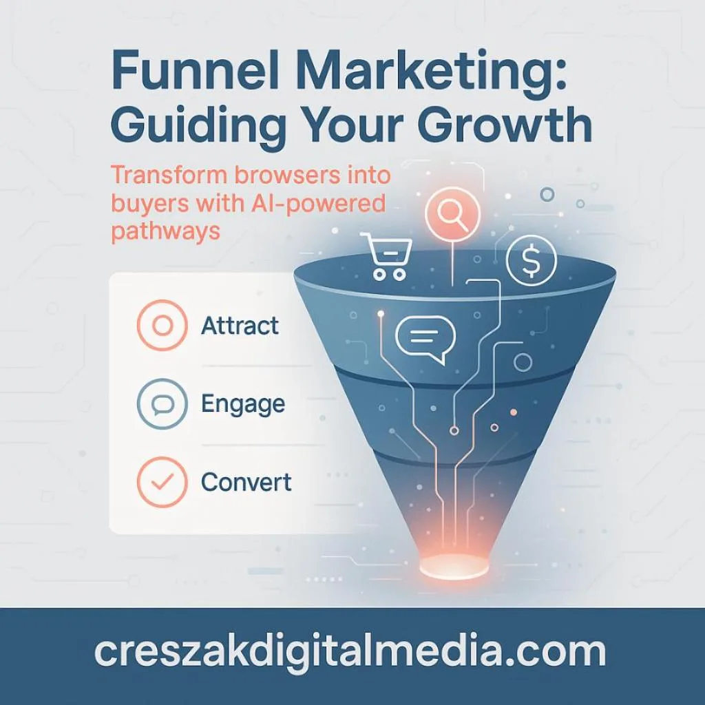 CresZak Digital Media Funnel Marketing Services guiding customers toward business growth.