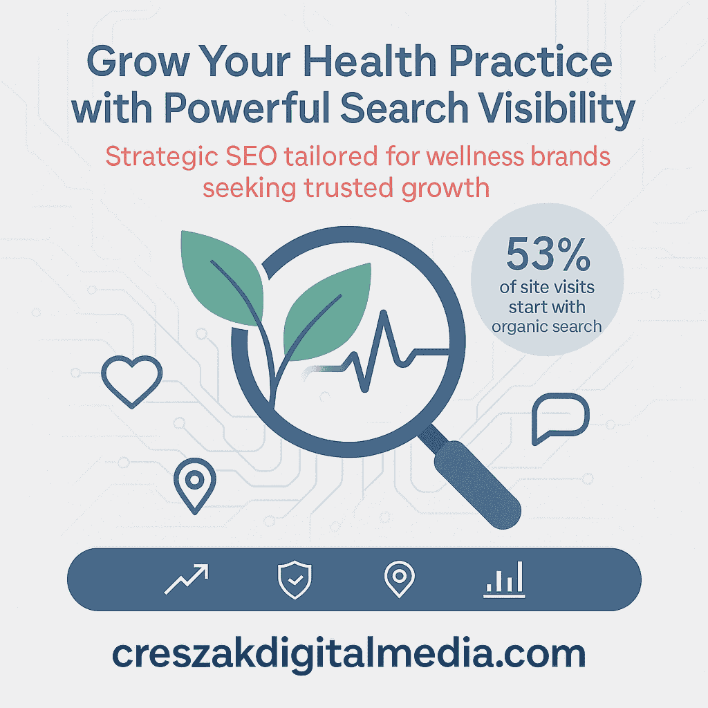 Strengthening health practice through strategic SEO services for health and wellness by CresZak Digital Media