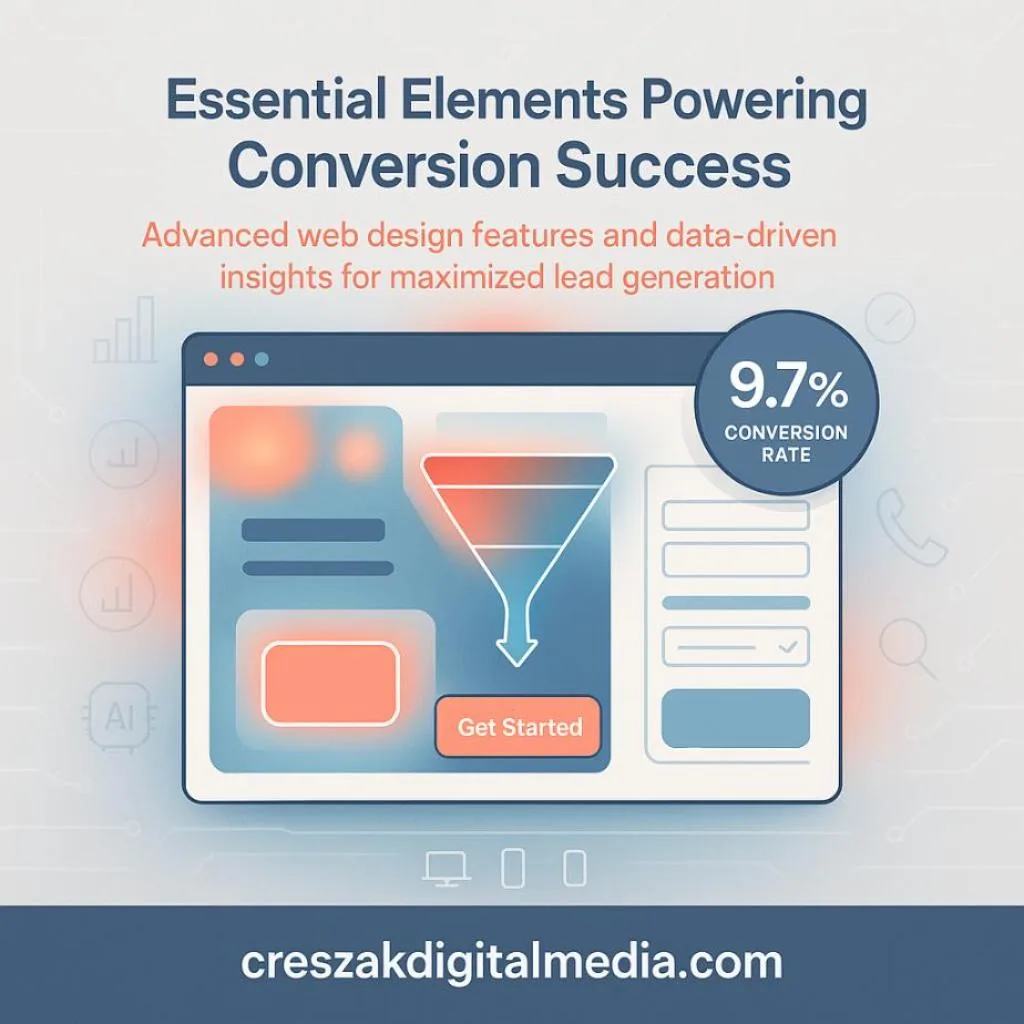 CresZak Digital Media Lead Gen Agency highlighting essential elements for conversion success.