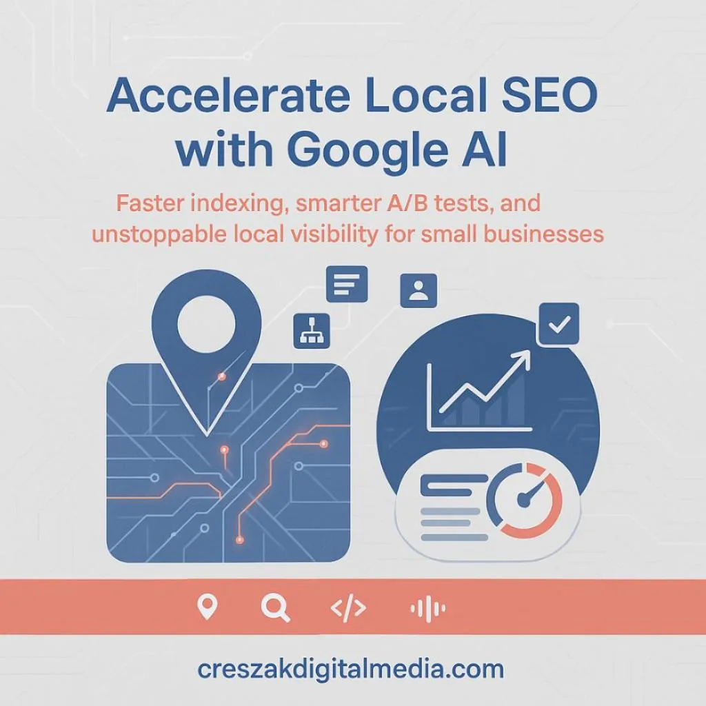 How AI-driven strategies enhance Local SEO Services for small businesses through testing and indexing by CresZak Digital Media.