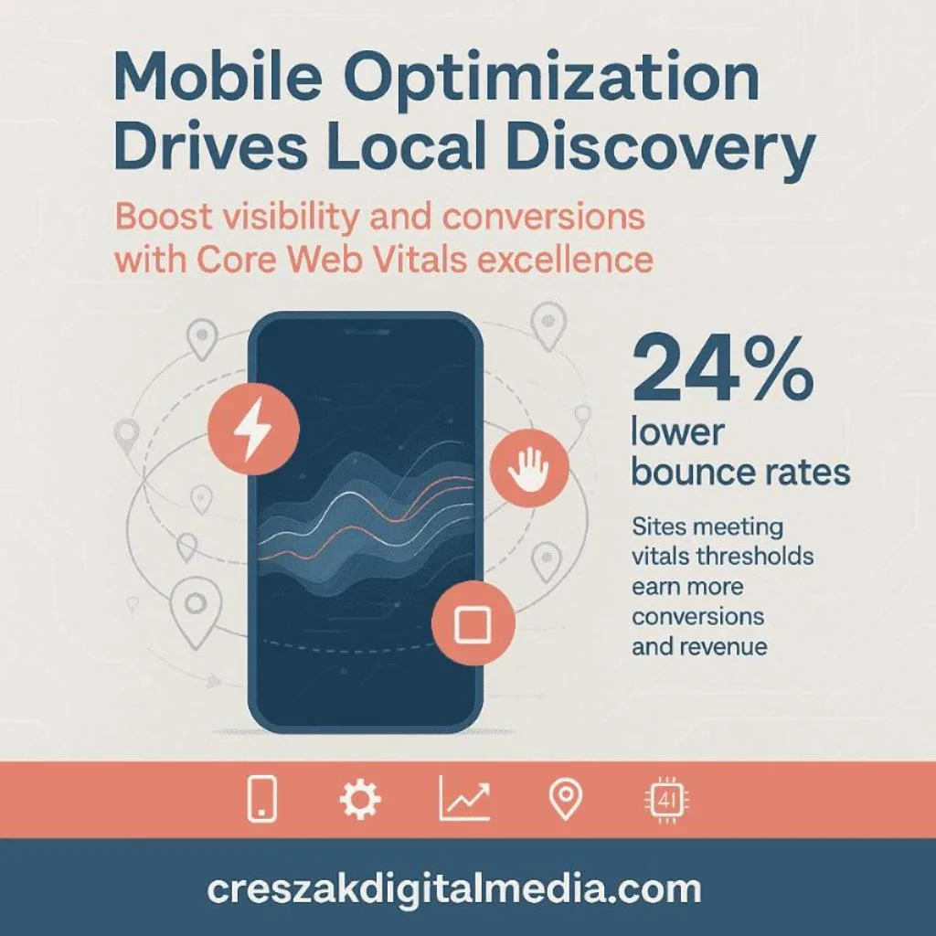 Mobile optimization for Local SEO powered by Core Web Vitals to improve Local SEO Services – CresZak Digital Media.