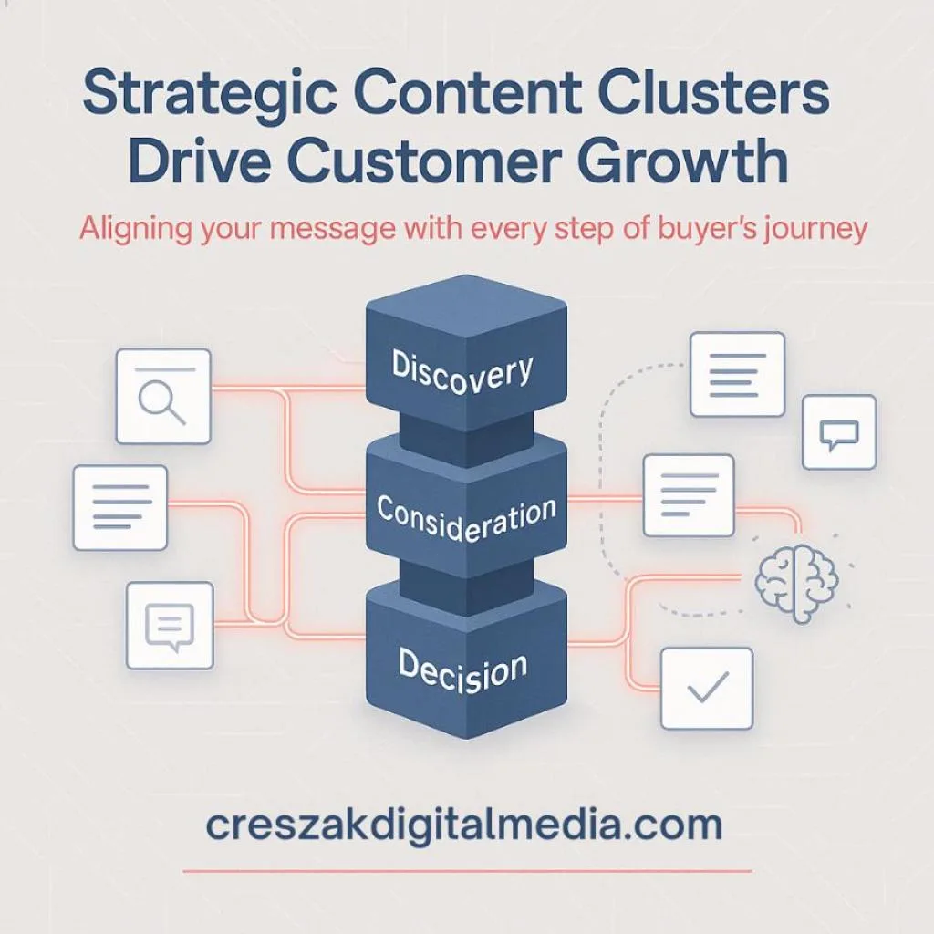 CresZak Digital Media builds content clusters that support SEO Services across the buyer journey
