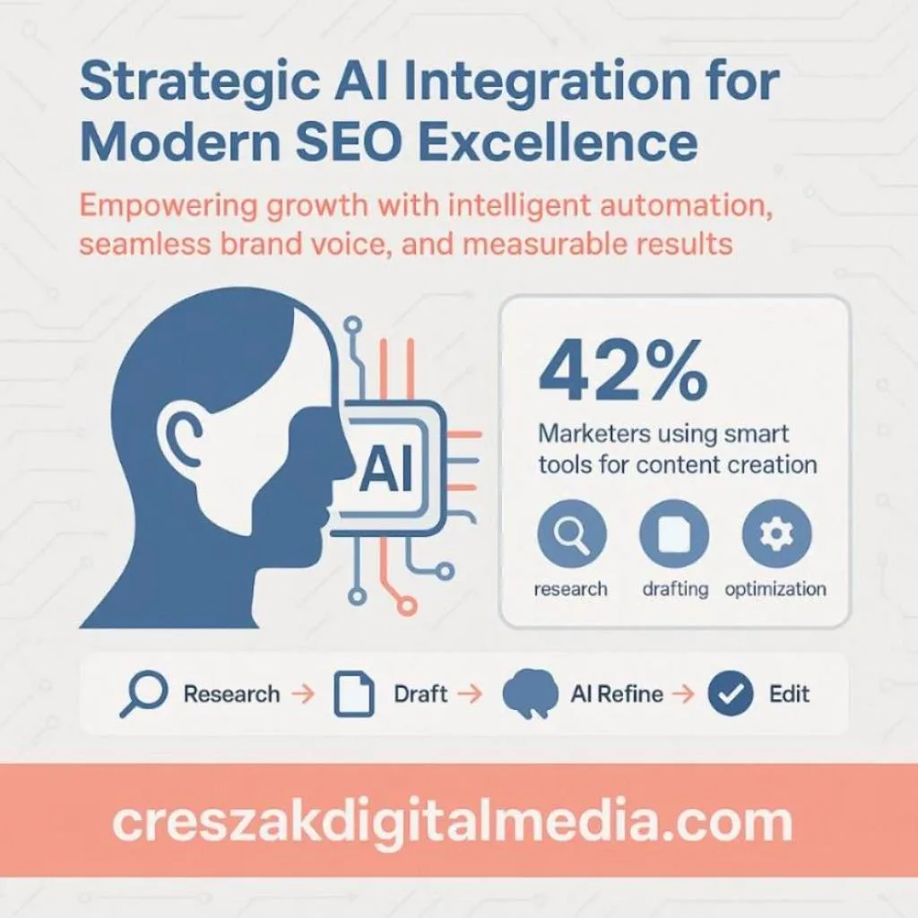CresZak Digital Media integrates AI tools into modern SEO copywriting workflows