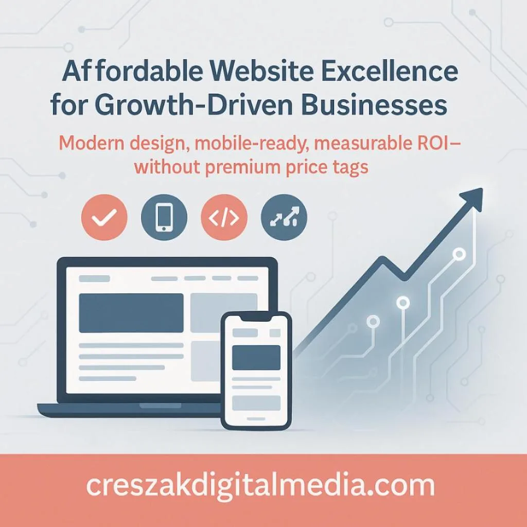 CresZak Digital Media affordable Web Design Services for budget-friendly small business solutions.