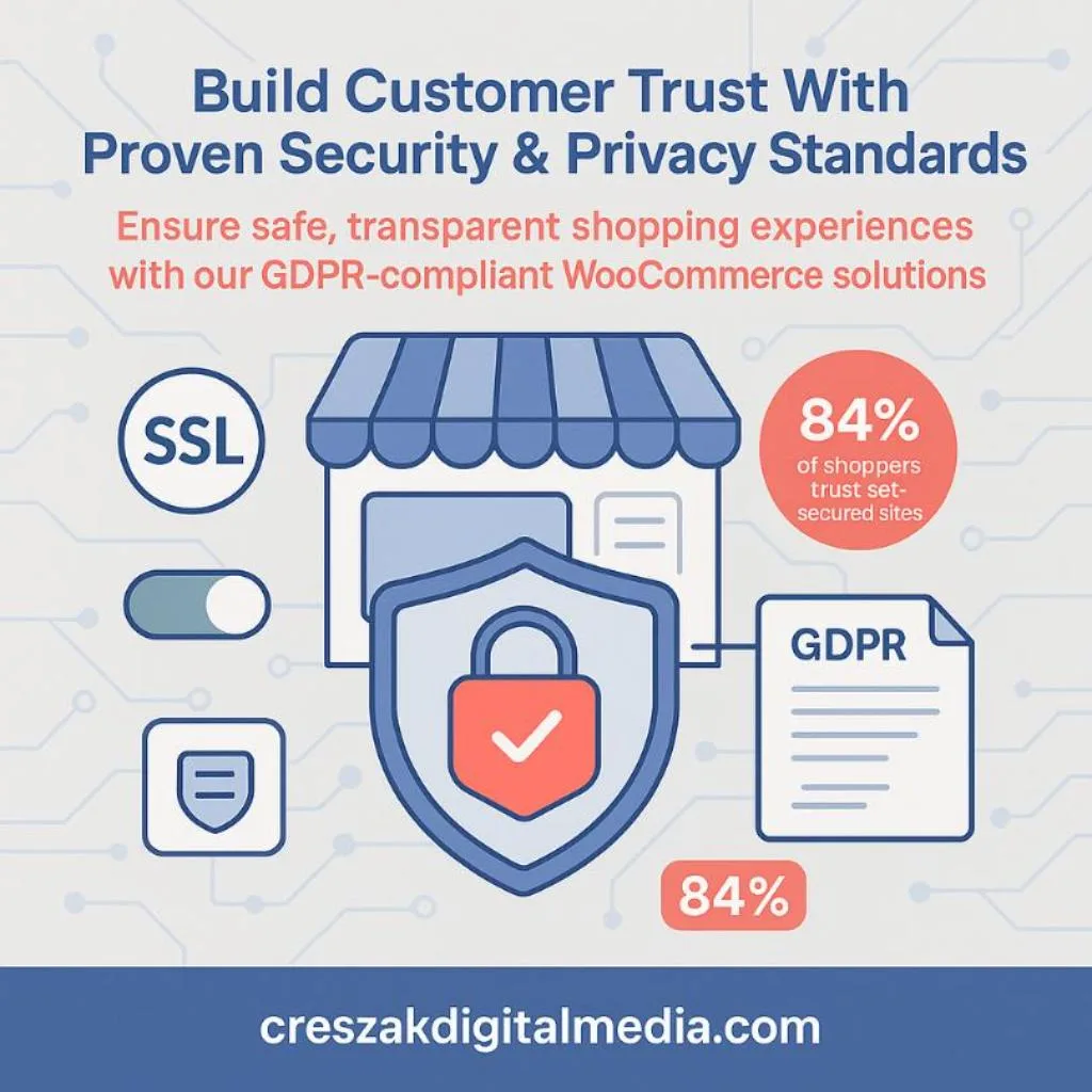 CresZak Digital Media building customer confidence with secure WooCommerce Web Design Services