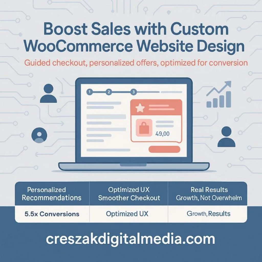 How custom WooCommerce Web Design Services by CresZak Digital Media boost online sales