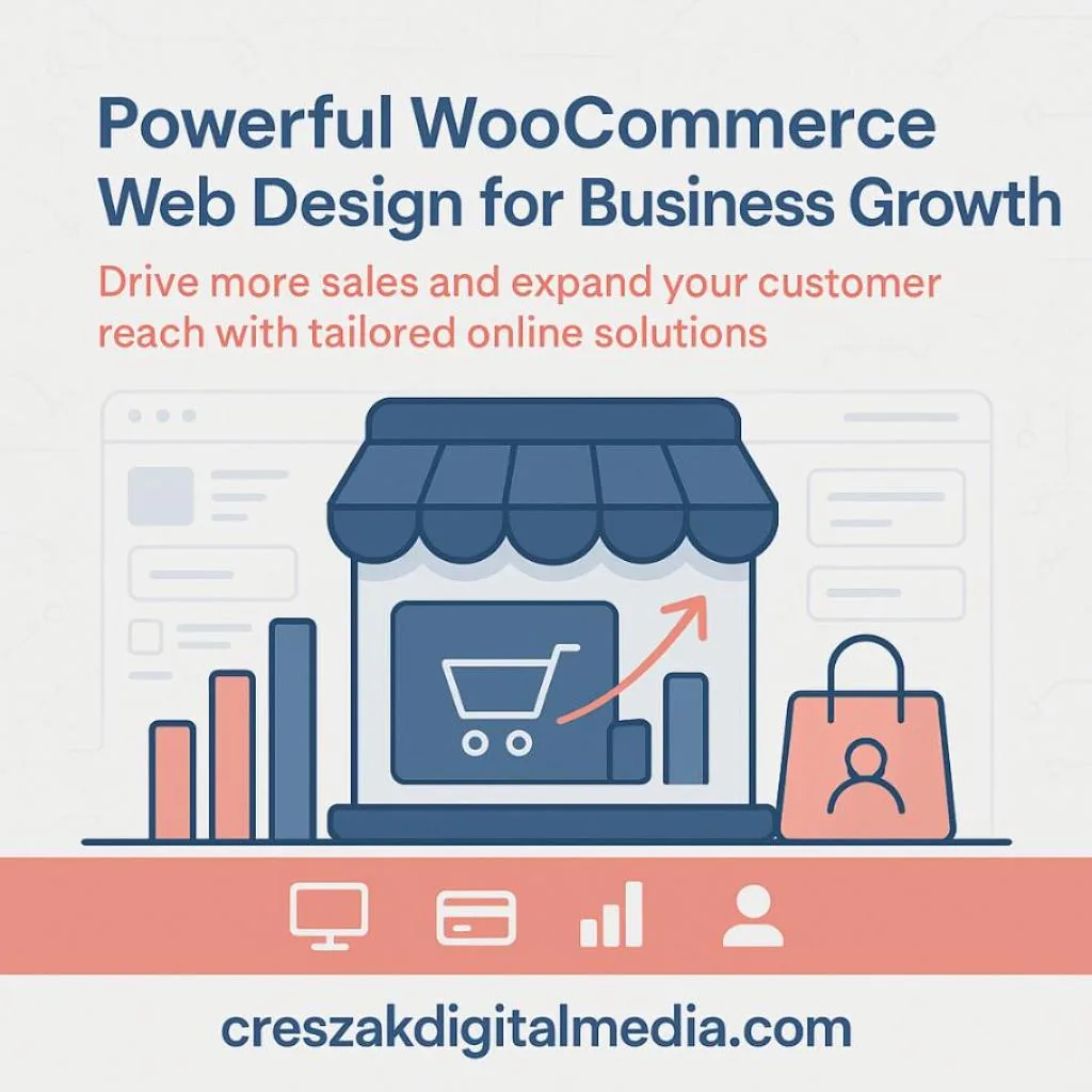 Professional WooCommerce Web Design Services by CresZak Digital Media for growing businesses