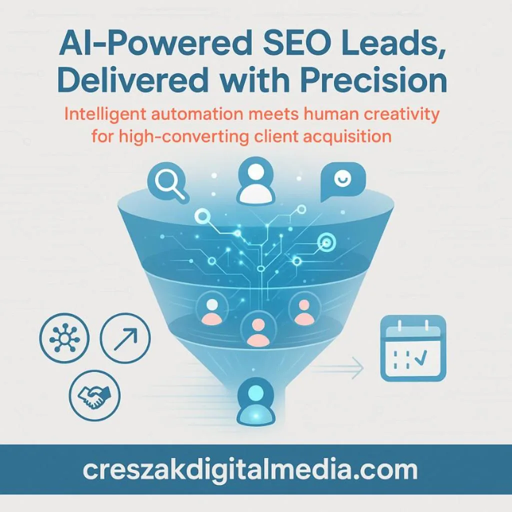 Using AI agents with Lead Gen SEO Services to streamline client acquisition by CresZak Digital Media.
