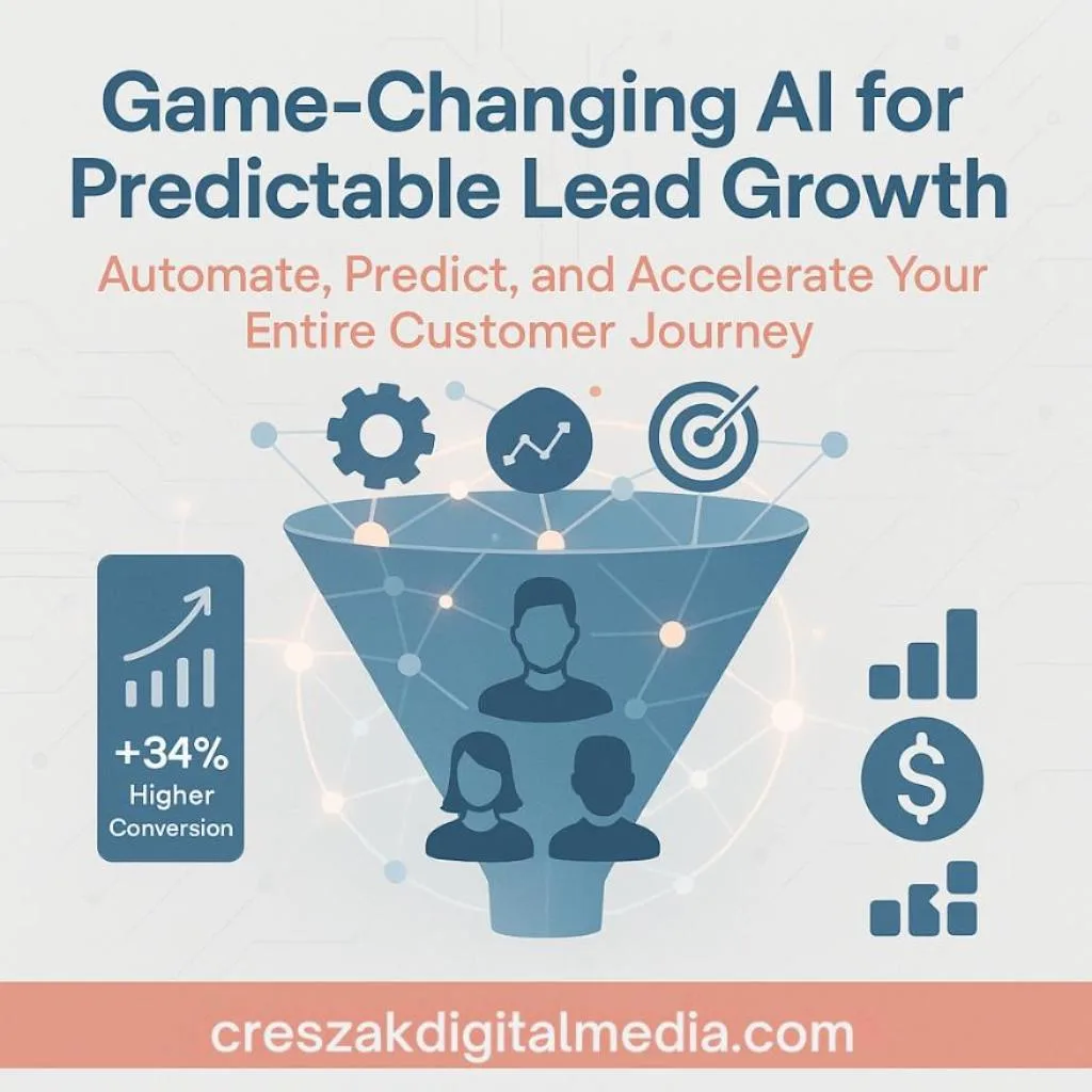 AI transforming lead generation workflows and strengthening Lead Gen SEO Services by CresZak Digital Media.